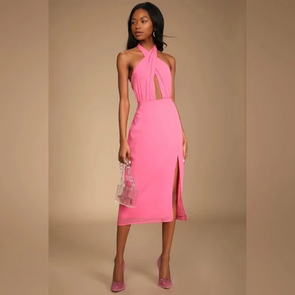 New Lulus Midi Dress - Picture 1 of 2